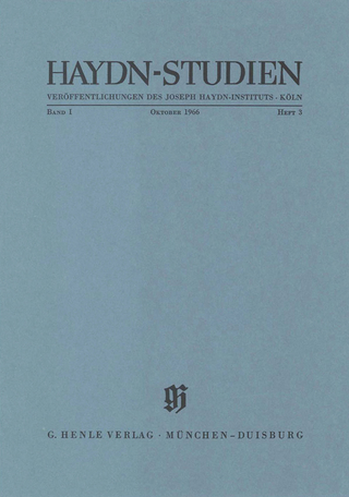 Haydn-Studien - Oktober 1966