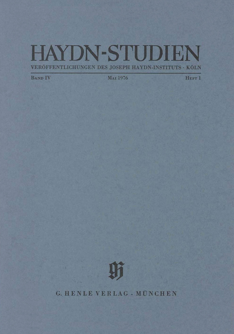 Haydn-Studien. - Mai 1976