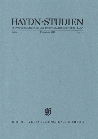 Haydn-Studien - Dezember 1970
