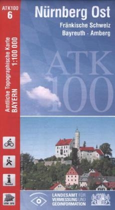 ATK100-6 N&uuml;rnberg Ost (Amtliche Topographische Karte 1:100000) - Breitband und Vermessung Landesamt f&uuml;r Digitalisierung  Bayern