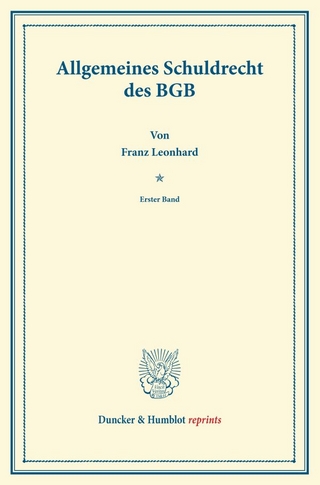Allgemeines Schuldrecht des BGB.