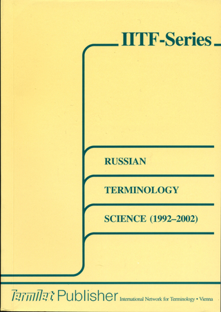 Russian Terminolgy Science (1992-2002)