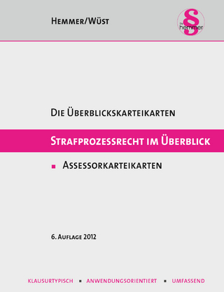 Assessor Karteikarten Strafprozessrecht