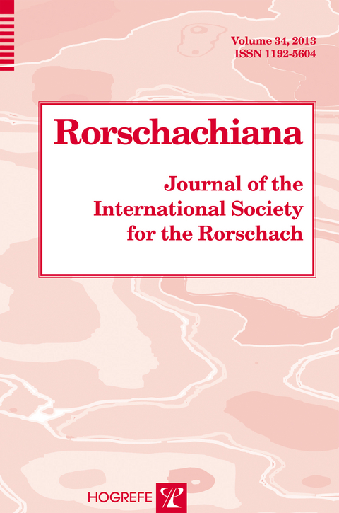 Rorschachiana Vol. 34 - 