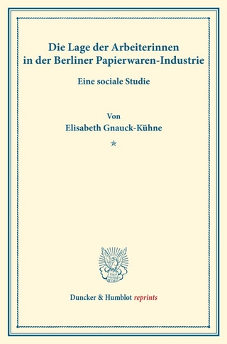 Die Lage der Arbeiterinnen in der Berliner Papierwaren-Industrie.