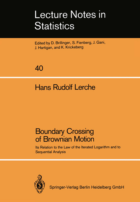 Boundary Crossing of Brownian Motion - Hans R. Lerche