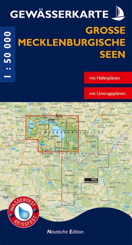 Gew&auml;sserkarte Gro&szlig;e Mecklenburgische Seen