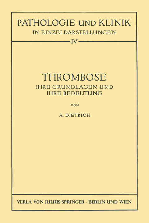 Thrombose - Albert Dietrich