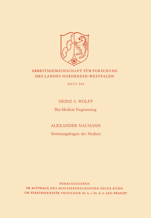 Bio-Medical Engineering. Str&ouml;mungsfragen der Medizin - Heinz Siegfried Wolff