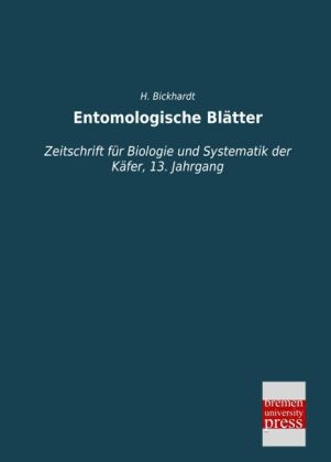 Entomologische Bl&Atilde;&curren;tter - 