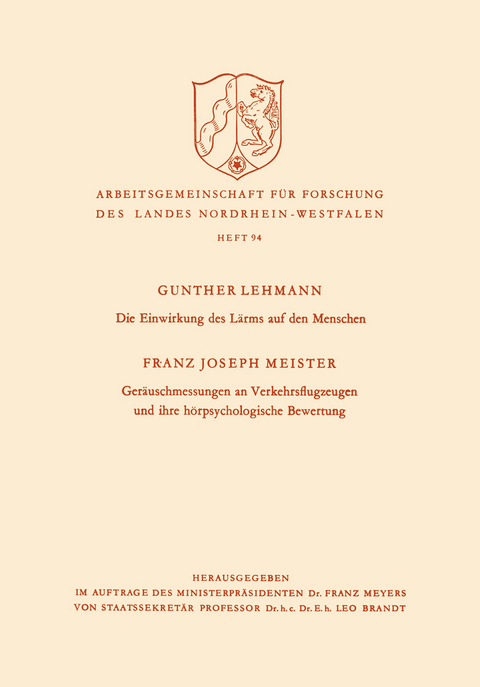 Die Einwirkung des L&auml;rms auf den Menschen - Gunther Lehmann