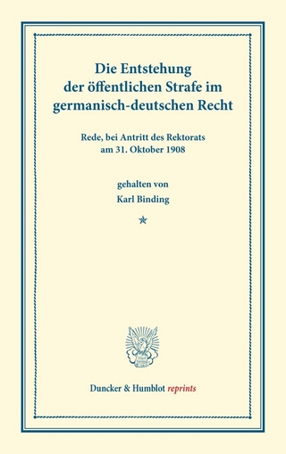 Die Entstehung der öffentlichen Strafe