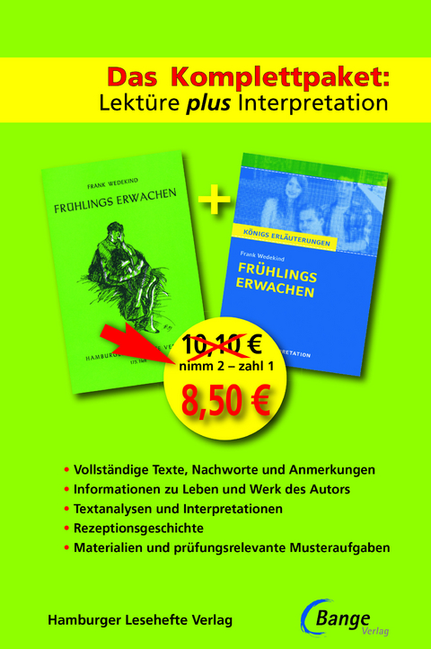 Frühlings Erwachen – Das Abi-Komplettpaket: Lektüre plus Interpretation. - Frank Wedekind