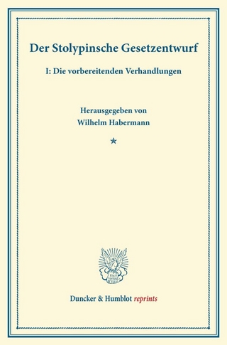 Der Stolypinsche Gesetzentwurf.