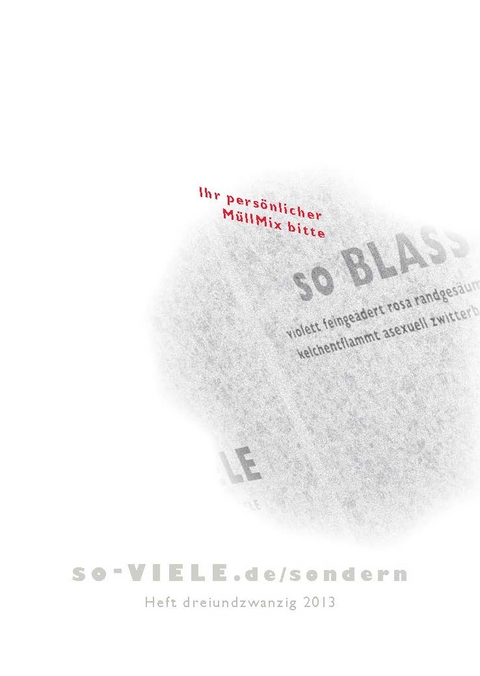 so viele Heft 23 - Christine H&auml;user, Hubert Kretschmer, Berengar Laurer, Jutta Laurer