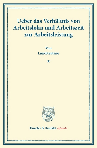 Ueber das Verhältnis von Arbeitslohn und Arbeitszeit zur Arbeitsleistung.