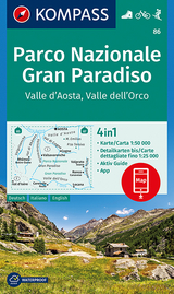 KOMPASS Wanderkarte Parco Nazionale Gran Paradiso, Valle d'Aosta, Valle dell'Orco - KOMPASS-Karten GmbH