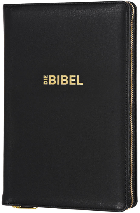 Schlachter 2000 Bibel - Taschenausgabe (Softcover, schwarz, Goldschnitt, Rei&szlig;verschluss)