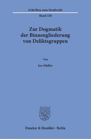 Zur Dogmatik der Binnengliederung von Deliktsgruppen.