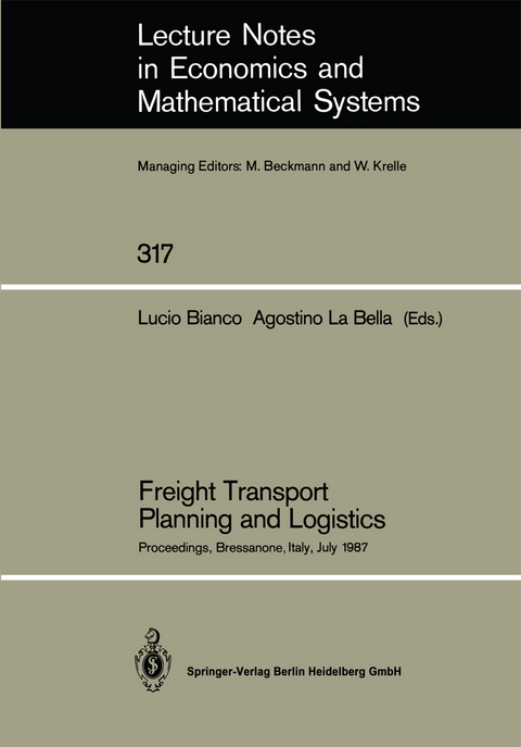 Freight Transport Planning and Logistics - 