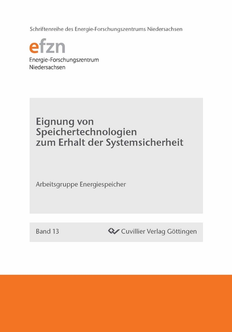 Eignung von Speichertechnologien zum Erhalt der Systemsicherheit