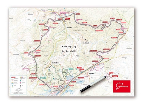 Whiteboard N&uuml;rburgring Nordschleife