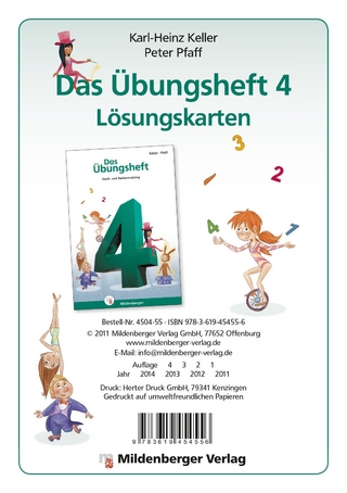 Das Übungsheft Mathematik 4 – Lösungskarten zur Selbstkontrolle