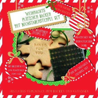 Weihnachtspl&auml;tzchen backen, Boxset m. Buchstabenstempel