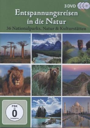 Entspannungsreisen in die Natur - 36 Nationalparks, Natur & Kulturstätten, 3 DVDs