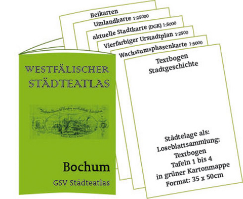 Stadtmappe Bochum - Westf&auml;lischer St&auml;dteatlas - Heinrich Schoppmeyer