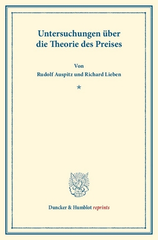 Untersuchungen über die Theorie des Preises.