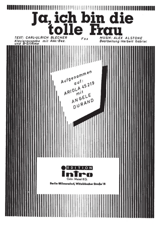 Ja, ich bin die tolle Frau