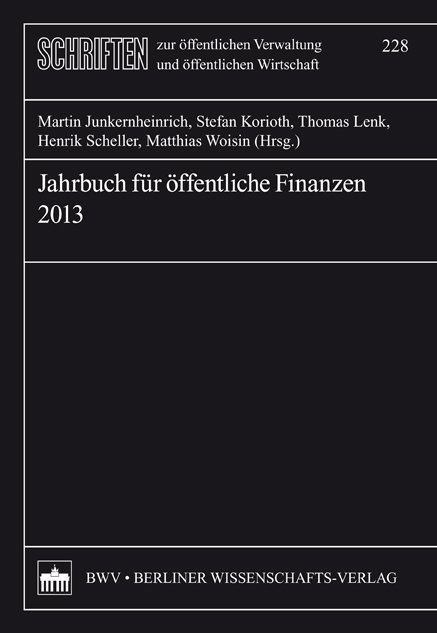 Jahrbuch f&uuml;r &ouml;ffentliche Finanzen (2013) - 