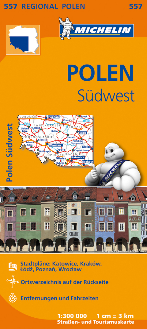 Michelin Karte Polen S&uuml;dwest. Pologne Sud-Ouest