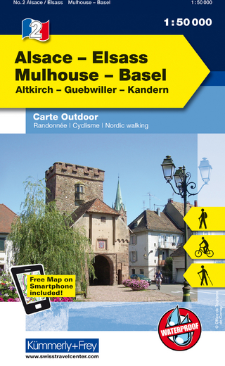 Elsass - Mulhouse - Basel Nr. 02 Outdoorkarte Elsass/Vogesen 1:50 000