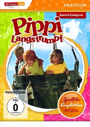 Pippi Langstrumpf Spielfilm-Box, 4 DVDs