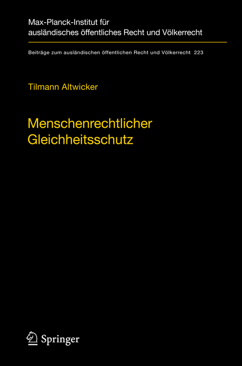 Menschenrechtlicher Gleichheitsschutz - Tilmann Altwicker