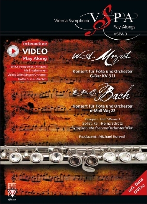 Konzert für Flöte und Orchester G-Dur KV 313 / Konzert für Flöte und Orchester d-Moll Wq 22, 1 DVD-ROM
