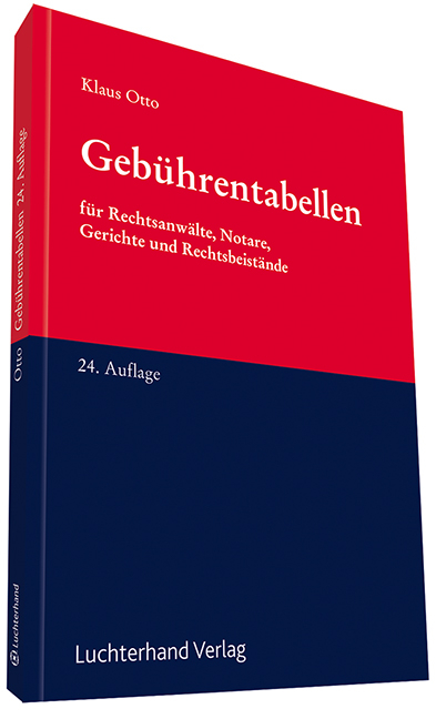 Geb&uuml;hrentabellen