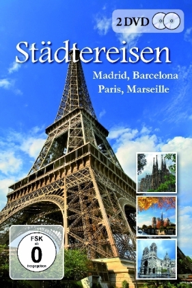 St&auml;dtereisen - Madrid, Barcelona, Paris, Marseille, 2 DVDs