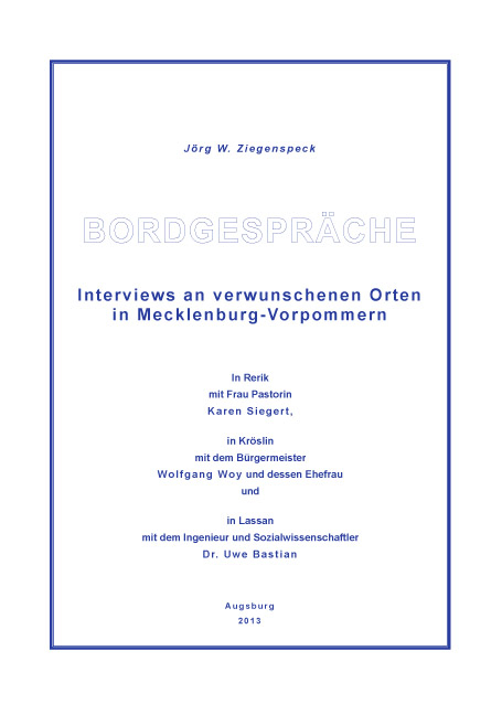 Bordgespr&auml;che - J&ouml;rg W. Ziegenspeck