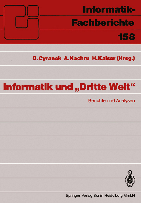 Informatik und &bdquo;Dritte Welt&ldquo; - 