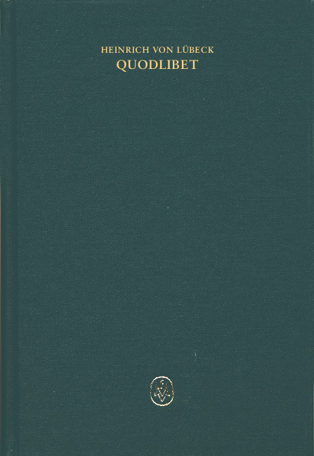 Quodlibet secundum -  Heinrich von L&uuml;beck