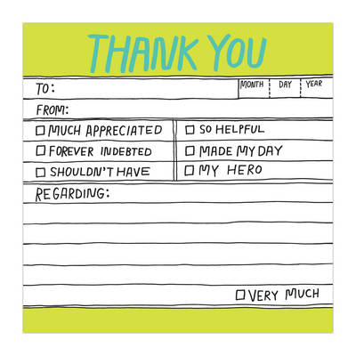 Knock Knock Hand Lettered Sticky Note Thank You - 
