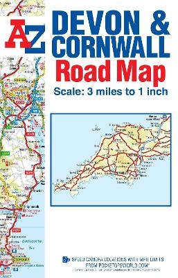 Devon & Cornwall Road Map -  Geographers' A-Z Map Company