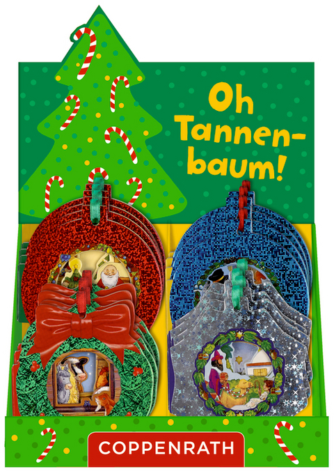 Thekenaufsteller: Oh Tannenbaum! Weihnachtskugelb&uuml;cher