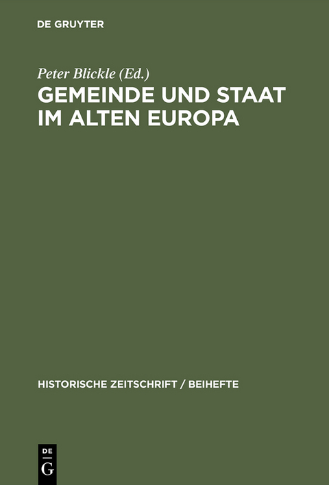 Gemeinde und Staat im Alten Europa - 