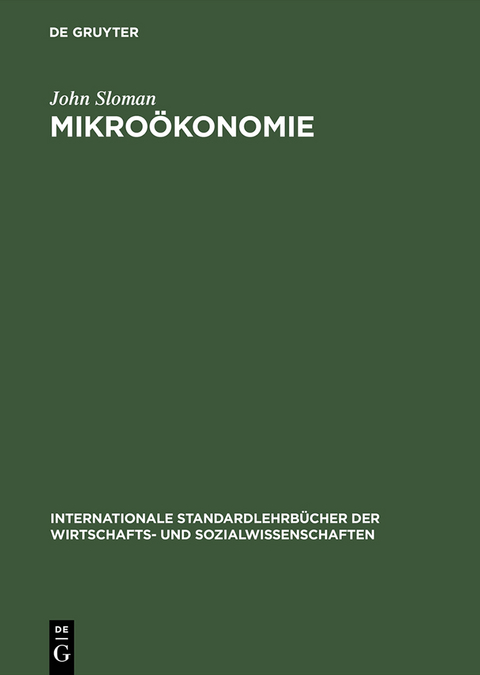 Mikro&ouml;konomie - John Sloman