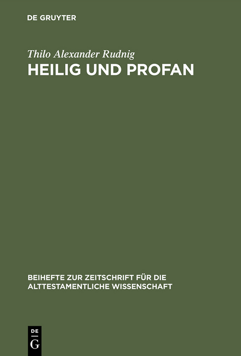 Heilig und Profan - Thilo Alexander Rudnig