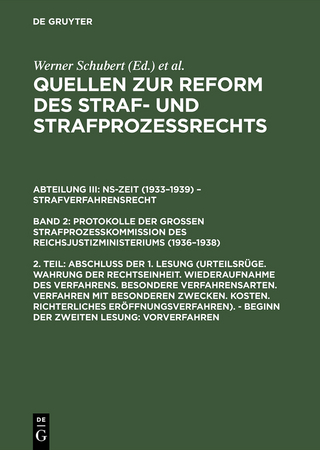 Abschluß der 1. Lesung (Urteilsrüge. Wahrung der Rechtseinheit. ...). – Beginn der zweiten Lesung: Vorverfahren